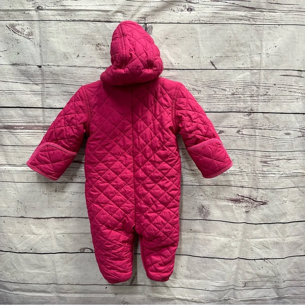Ralph Lauren Pink Quilted Bunting Snowsuit Size 6 Months
